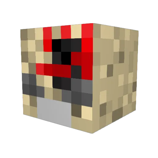 XventurerGaming Minecraft avatar head, 3D render