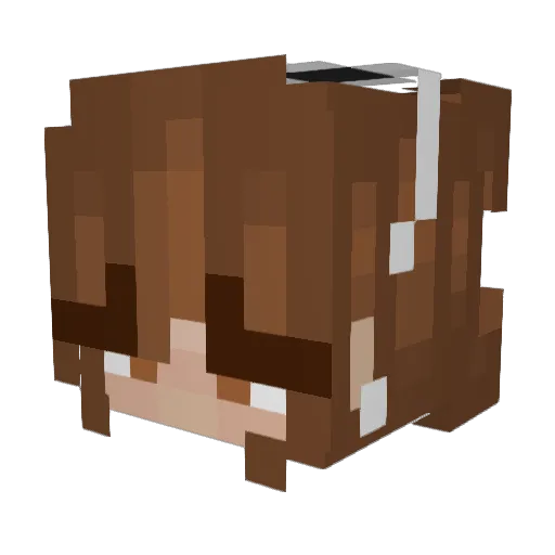 XviaZ Minecraft avatar head, 3D render