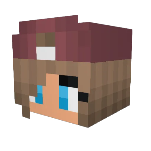 XvvbX Minecraft avatar head, 3D render