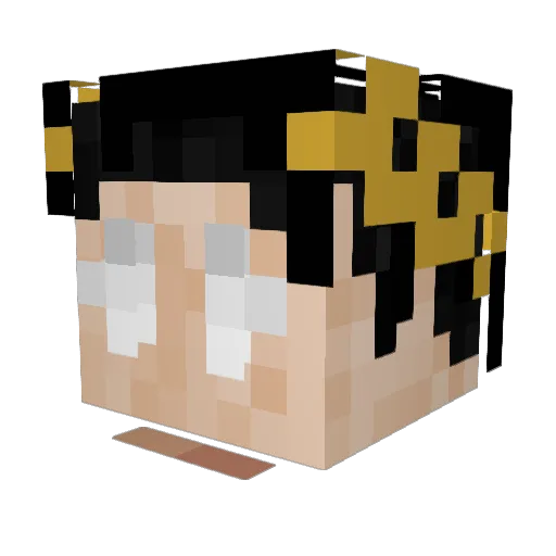 XvvvvvX Minecraft avatar head, 3D render