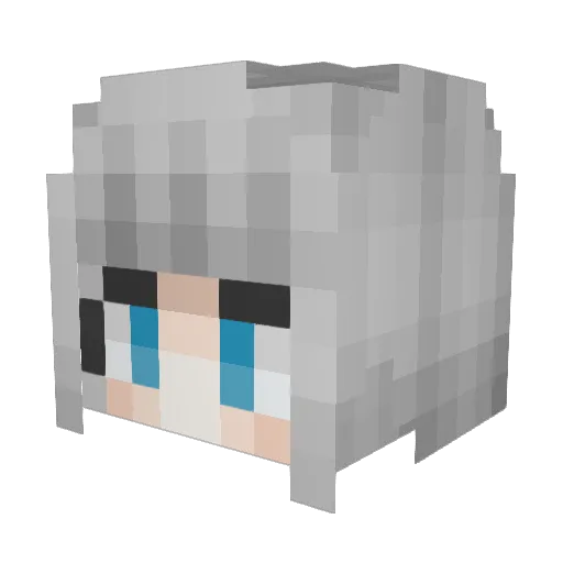 Xwan Minecraft avatar head, 3D render