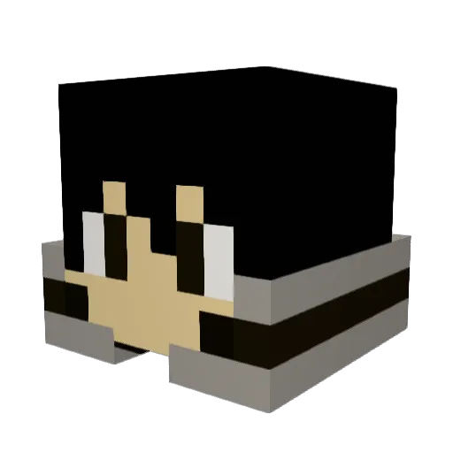Xwarnlord Minecraft avatar head, 3D render