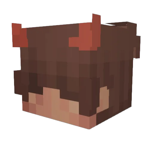 XwolfireX Minecraft avatar head, 3D render