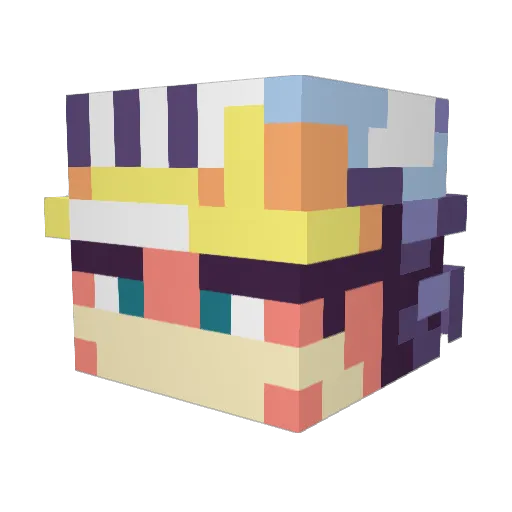 Xwtu Minecraft avatar head, 3D render
