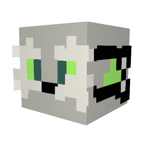 Xx5CR4TCZP4DxX Minecraft avatar head, 3D render