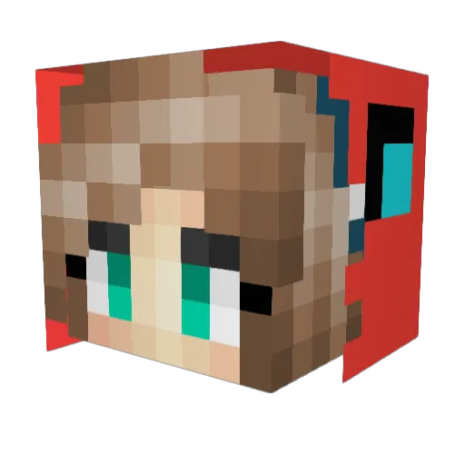 XxAlocamavilaxX Minecraft avatar head, 3D render