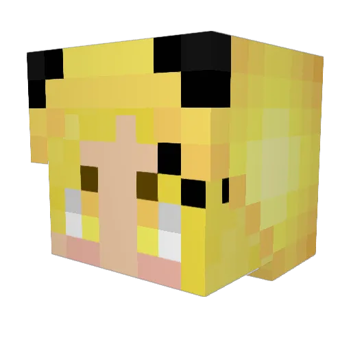 XxAshxr Minecraft avatar head, 3D render