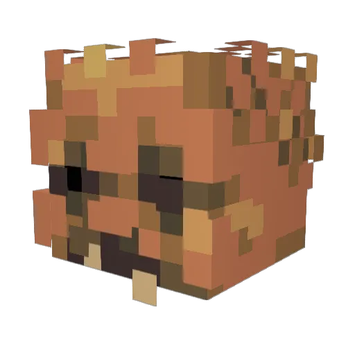 XxBLUExXD Minecraft avatar head, 3D render