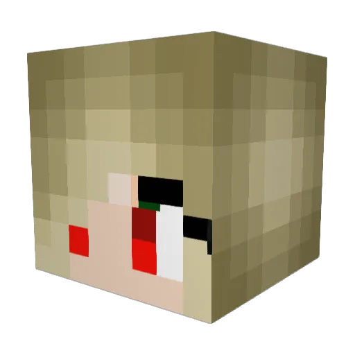 XxBakuminxX Minecraft avatar head, 3D render