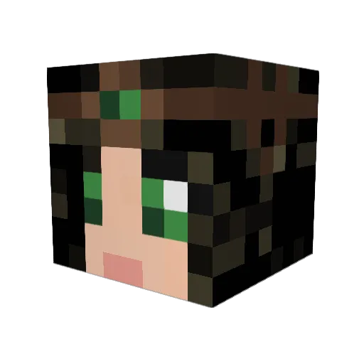 XxBritBizarreXx Minecraft avatar head, 3D render