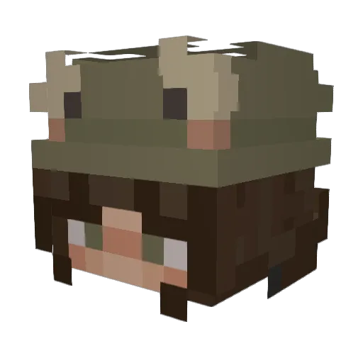 XxBrunetteMxX Minecraft avatar head, 3D render