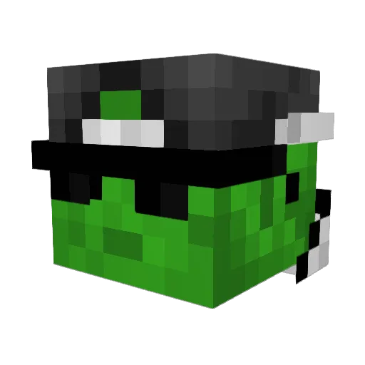 XxCactusKingxX Minecraft avatar head, 3D render