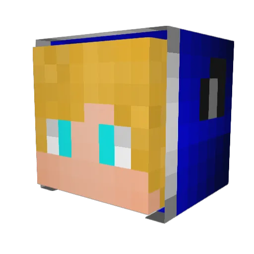 XxCakezombiexX Minecraft avatar head, 3D render