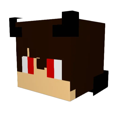 XxCcjj Minecraft avatar head, 3D render