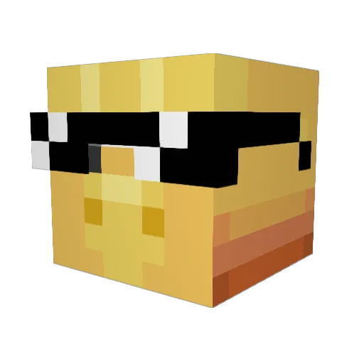 XxChechixX Minecraft avatar head, 3D render