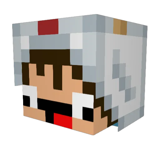 XxChickenButtxX Minecraft avatar head, 3D render