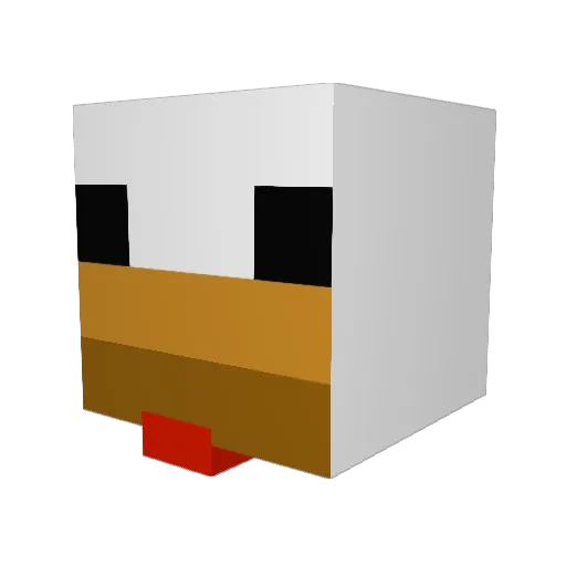 XxChickenNugget Minecraft avatar head, 3D render