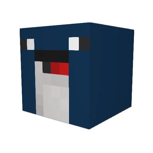 XxCrownMaxX Minecraft avatar head, 3D render