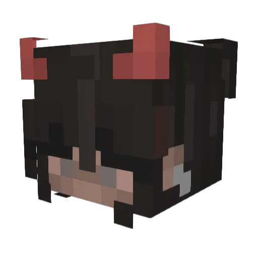 XxCrystalinxX Minecraft avatar head, 3D render