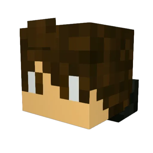 XxDabeachxX Minecraft avatar head, 3D render