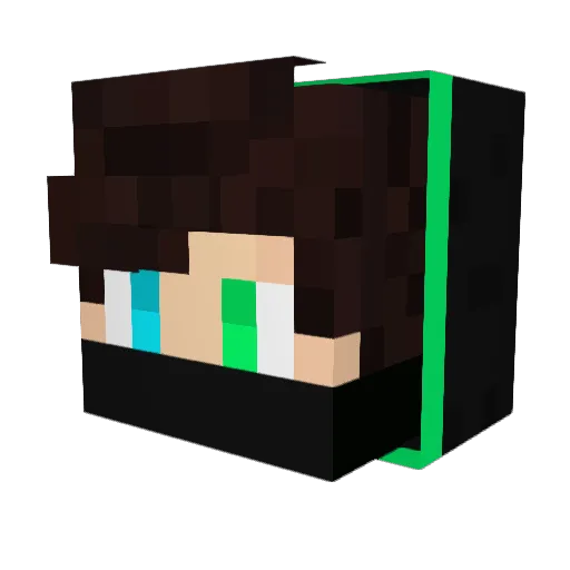 XxDarkYolo Minecraft avatar head, 3D render