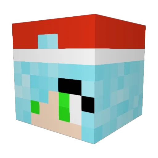 XxDemonBladexX Minecraft avatar head, 3D render