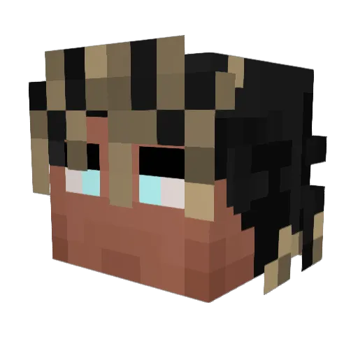 XxDiamonderxX Minecraft avatar head, 3D render