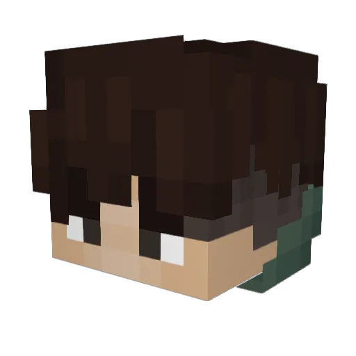 XxElMoscaxX Minecraft avatar head, 3D render