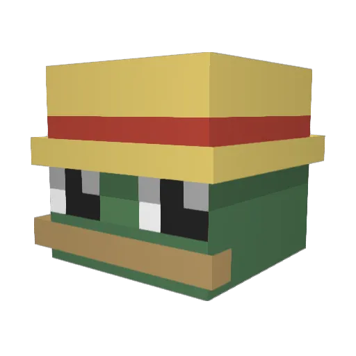 XxElaa_ Minecraft avatar head, 3D render