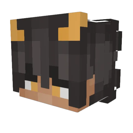XxElaina Minecraft avatar head, 3D render