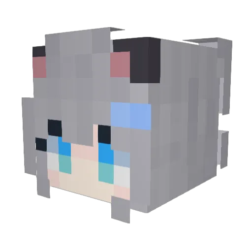 XxFHk Minecraft avatar head, 3D render