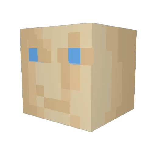 XxFabsoxX Minecraft avatar head, 3D render