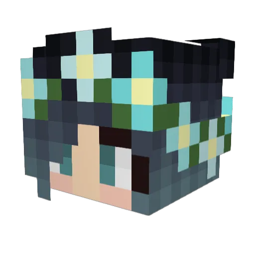 XxFluffy_ Minecraft avatar head, 3D render