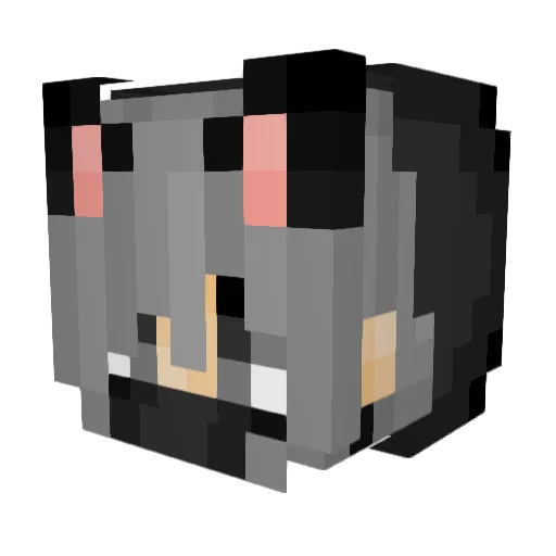 XxFoxPawzxX Minecraft avatar head, 3D render