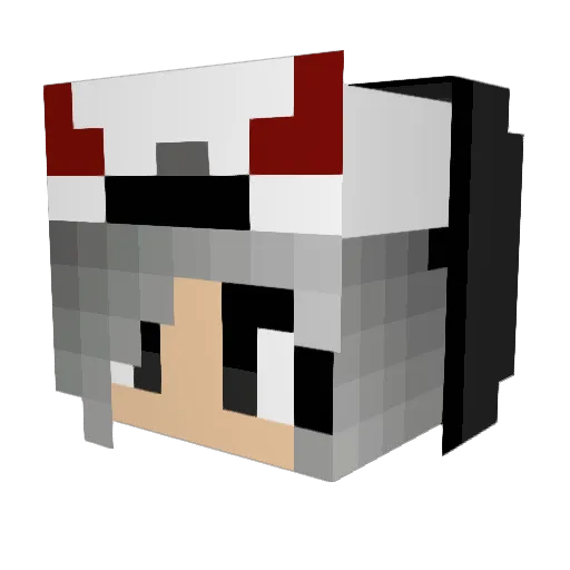 XxFuzzySlenderxX Minecraft avatar head, 3D render