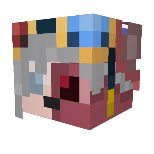 XxGititoxX Minecraft avatar head, 3D render