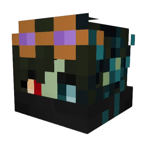 XxGoblin Minecraft avatar head, 3D render
