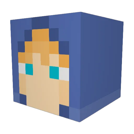 XxGodPV Minecraft avatar head, 3D render