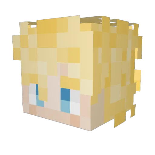 XxGoldeNinjaxX Minecraft avatar head, 3D render