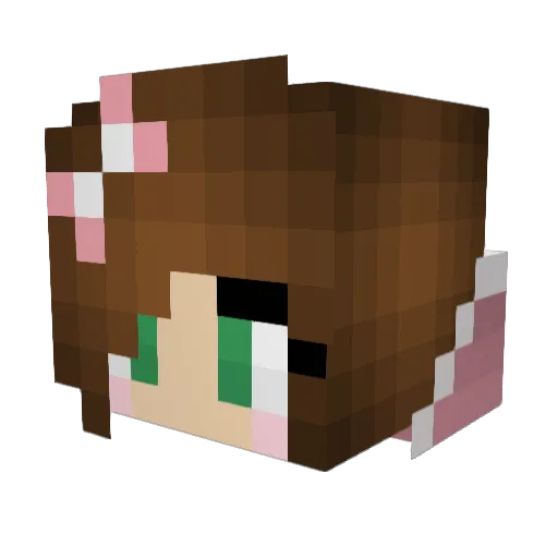 XxGracixX Minecraft avatar head, 3D render