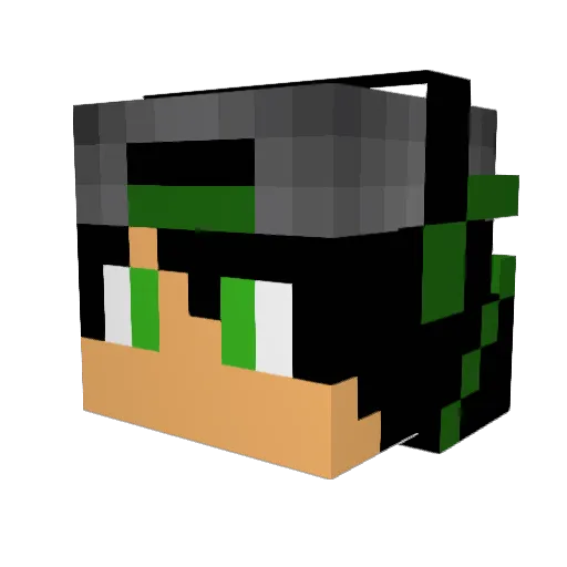 XxHero2001 Minecraft avatar head, 3D render