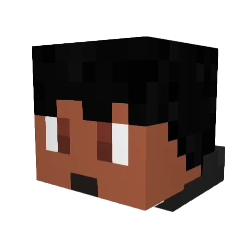 XxJVG1xX Minecraft avatar head, 3D render