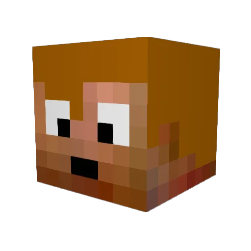 XxJordanHDxX Minecraft avatar head, 3D render