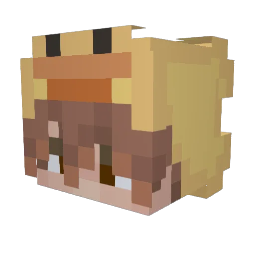 XxKaczorek Minecraft avatar head, 3D render