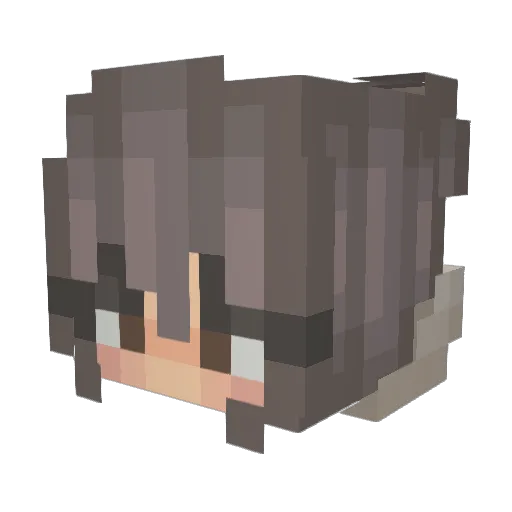 XxKqriCqkexX Minecraft avatar head, 3D render