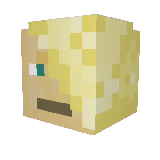 XxKrisaxX Minecraft avatar head, 3D render
