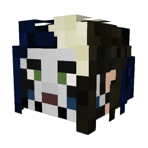 XxLRTxX Minecraft avatar head, 3D render