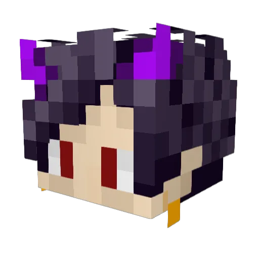 XxLeDemonBlancxX Minecraft avatar head, 3D render