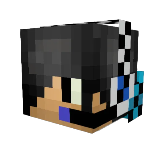 XxLuanxD Minecraft avatar head, 3D render