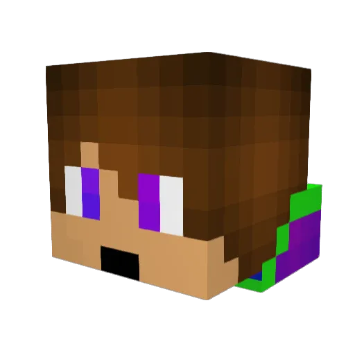 XxLunaBoyxX Minecraft avatar head, 3D render
